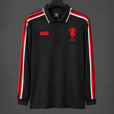 Manchester United 2026/27 Black Vintage Long Sleeve Jersey S-2XL