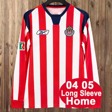 Retro Chivas 2004/05 Home Long Sleeve Soccer Jersey S-XXL