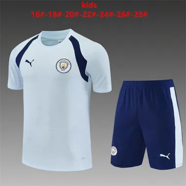 Manchester city 2026/27 Pale Ice Blue Training Kid Kit size 16-28