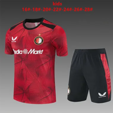 2026/27 Feyenoord Rotterdam Red Training Kids Kits 16-28