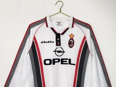 Retro AC milan 1997/98 away long sleeve soccer Jersey (S-XXL)