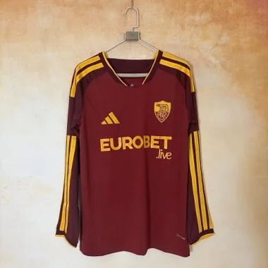 AS Roma 2026/27 Home Long Sleeve Soccer Jersey Size S-2XL
