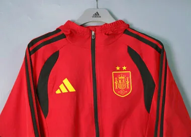 Spain 2026 Red And black Windbreaker Jacket (S-3XL)