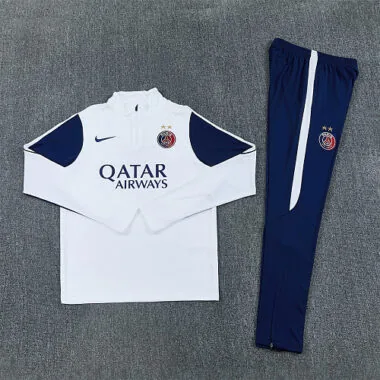 PSG 2026/27 White Half zipper Training Suit (S-2XL)