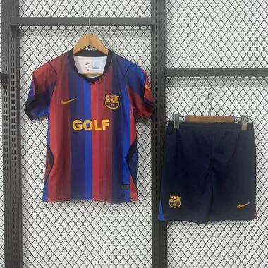 Kid Kit Barcelona 2026/27 Home GOLF Soccer Jersey Size 16-28