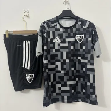 Sevilla FC 2026/27 black gray Pre-Match Training Suit Size S-2XL