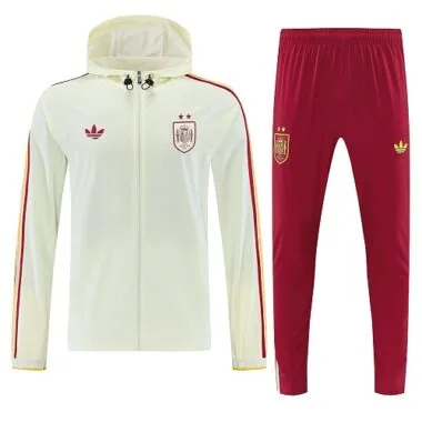 Spain 2026 Beige Windbreaker Suit Size S-2XL