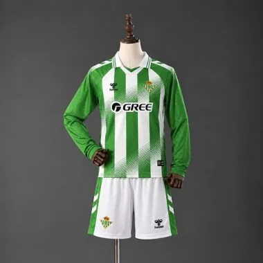 Real Betis 2026/27 Home Long Sleeve Kids kit Size16-28